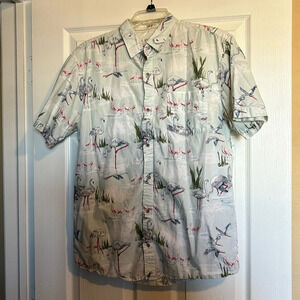 VSTR Premium men’s light green short sleeve button down shirt size medium